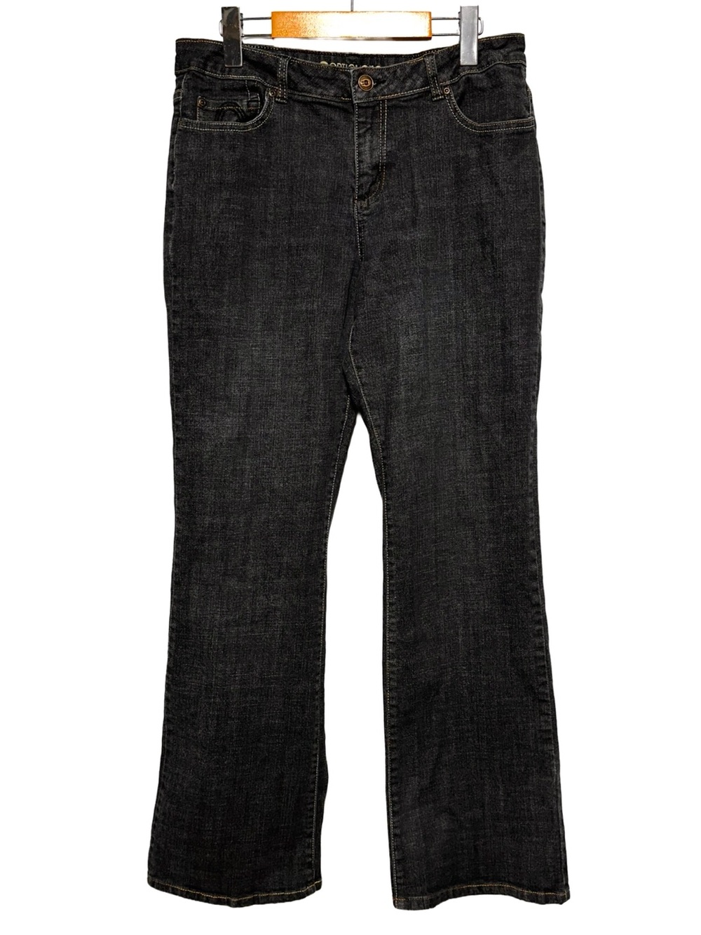 Optionelle Oxford Boot Cut Dark Wash Embroidered Jeans Size 12